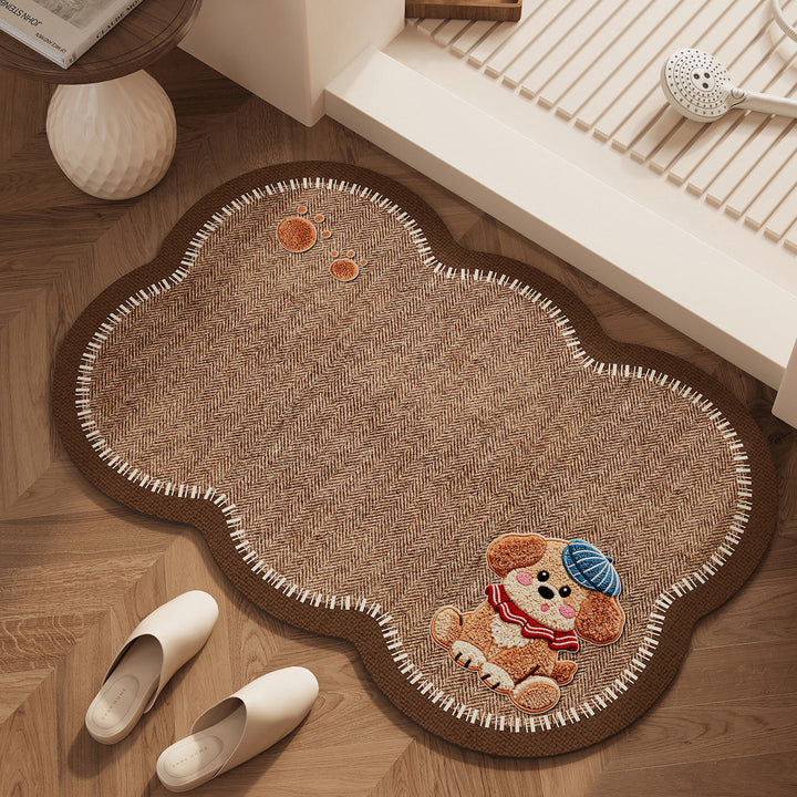 Cute Teddy Bear Shaped Area Rug