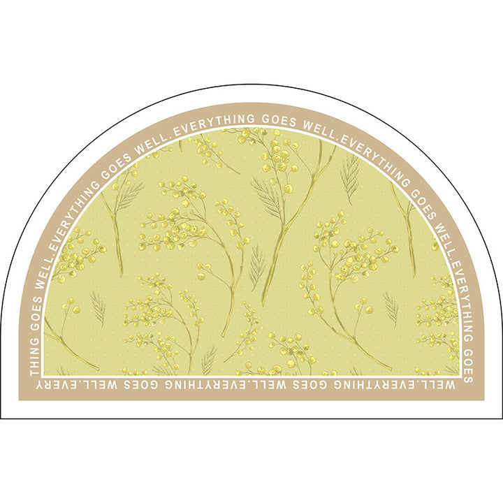 Decorative Half-Circle Bath Mat Kalsten