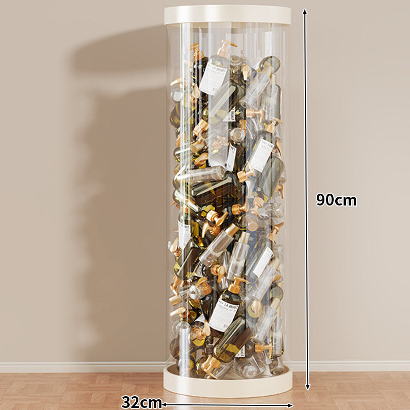 Tall Clear Acrylic Vertical Display Cylinder for Mini Perfume & Sample Bottle Collection