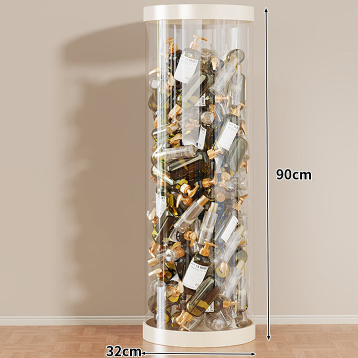 Tall Clear Acrylic Vertical Display Cylinder for Mini Perfume & Sample Bottle Collection
