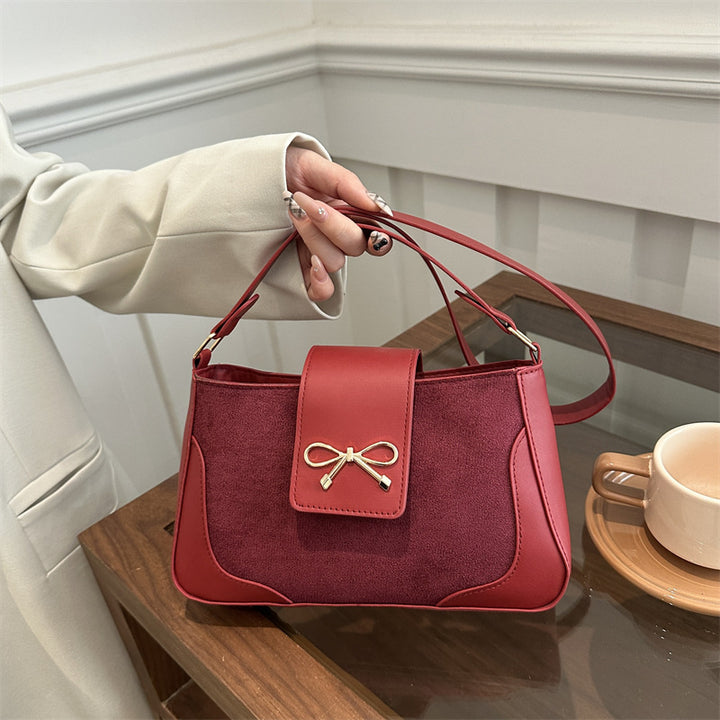 Stylish Faux Suede Handbag Kalsten