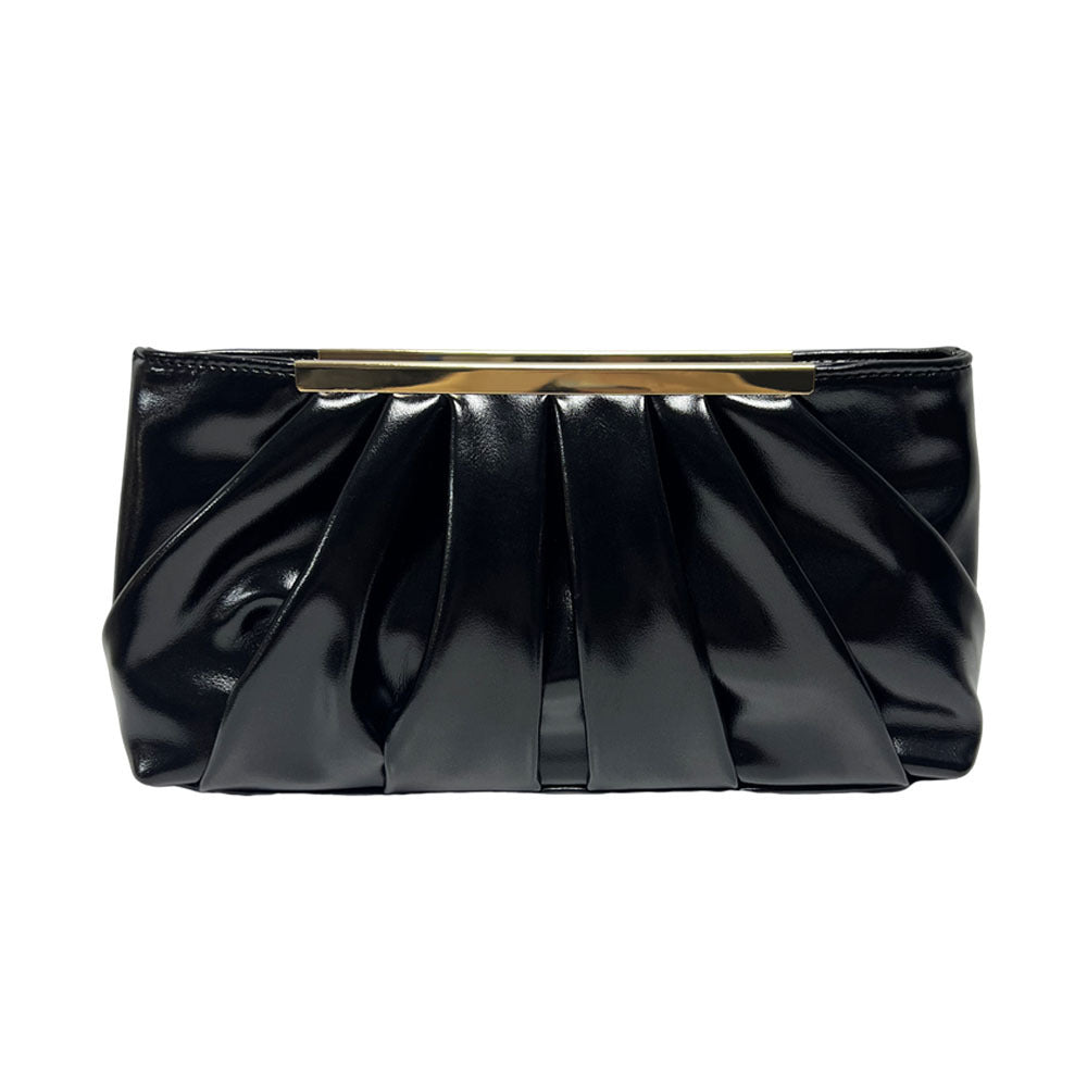 Pleated Chain Strap Evening Handbag
