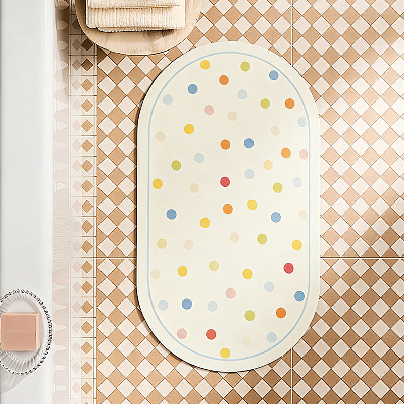 Oval Baby play mat with padded foam core and non-slip underside