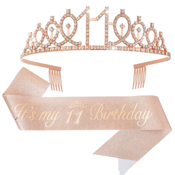 Ladies Crystal Princess Crown with 30 & Fabulous lettering Kalsten