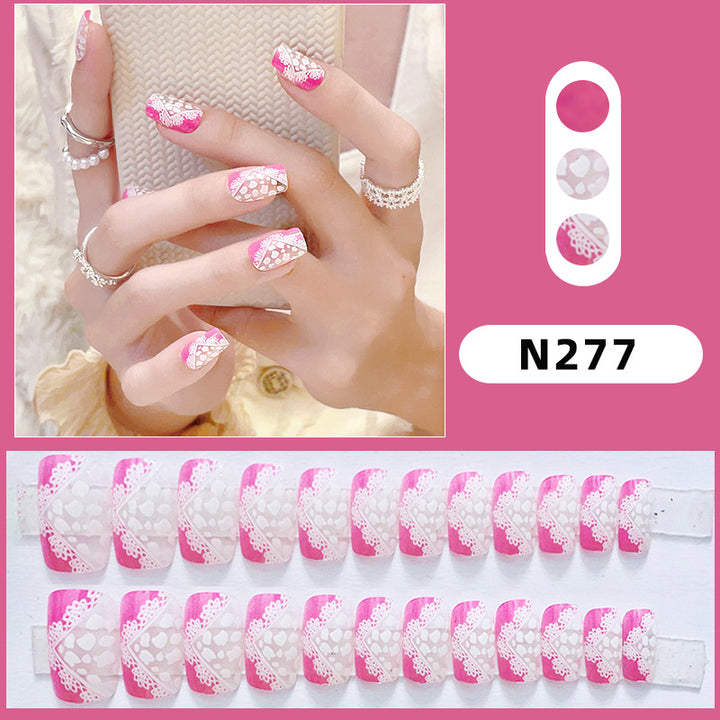 Decorative Heart Press-On Nail Set