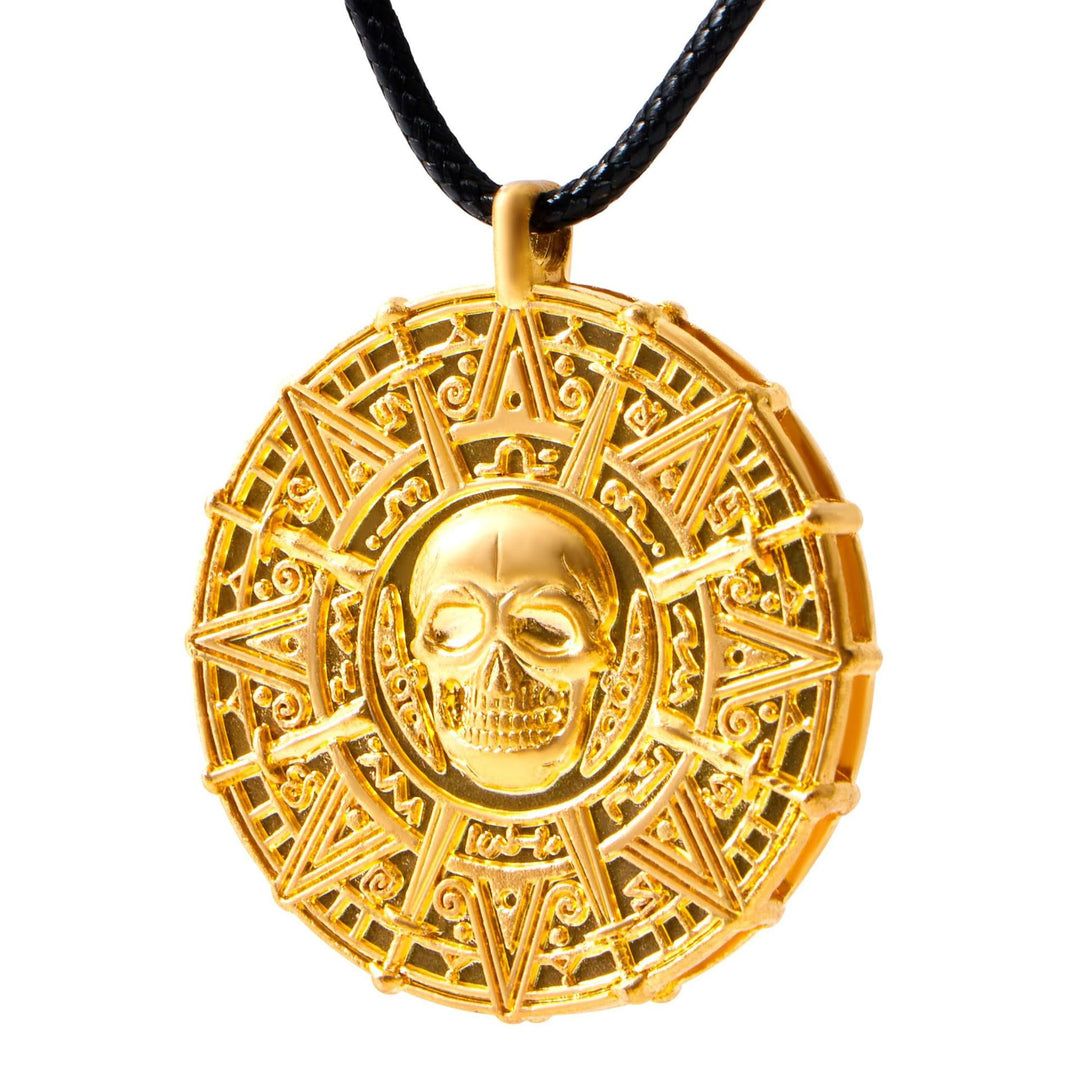 Gothic Skull Medallion Pendant Necklace Kalsten