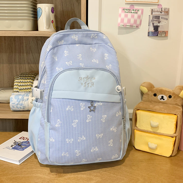 Stylish Checker Patterned Backpack Kalsten