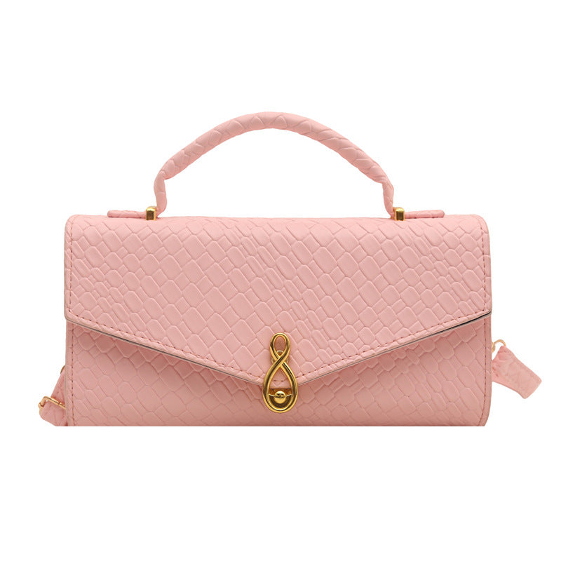 Elegant Crocodile-Patterned Handbag