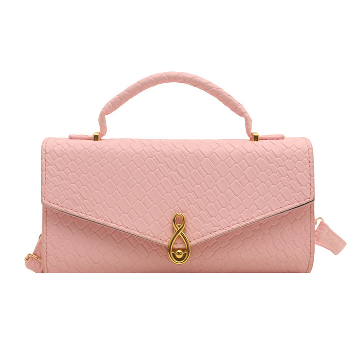 Elegant Crocodile-Patterned Handbag