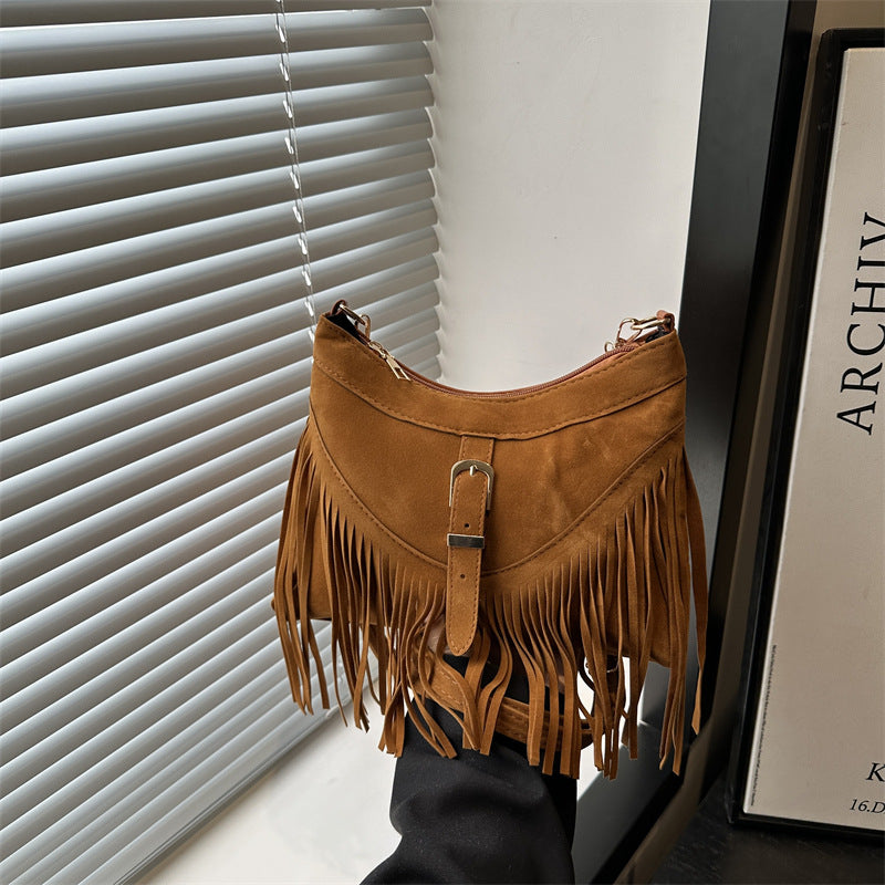 Fringed Suede Handbag
