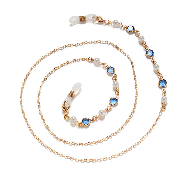 Elegant Pearl and Amethyst Eyewear Chain kalsten