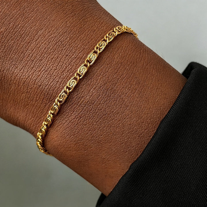 Woven Silver Chain Bracelet Kalsten