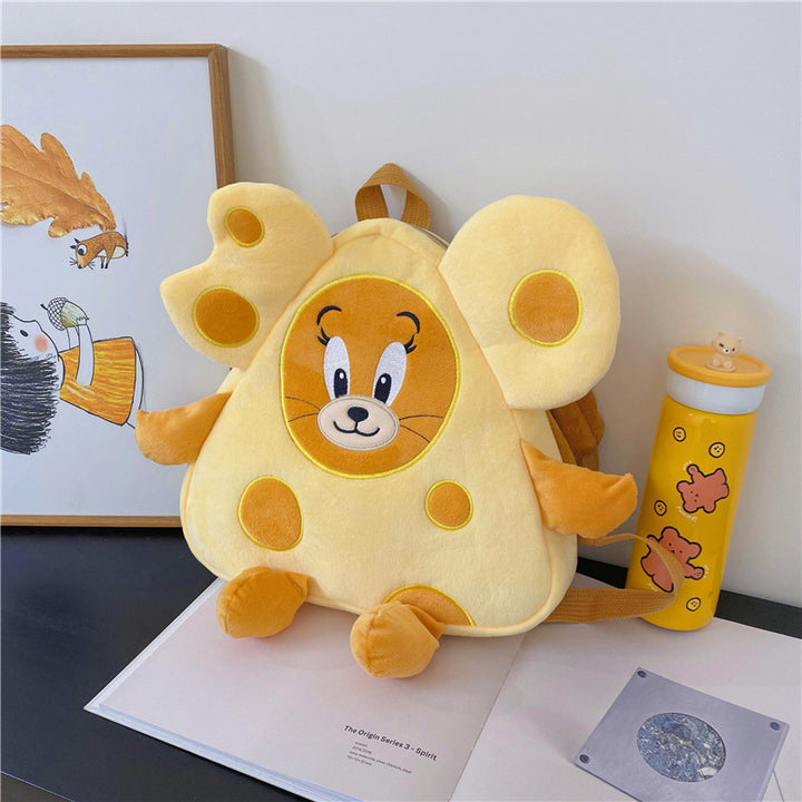 Plush Backpack in Cheese Design Kalsten