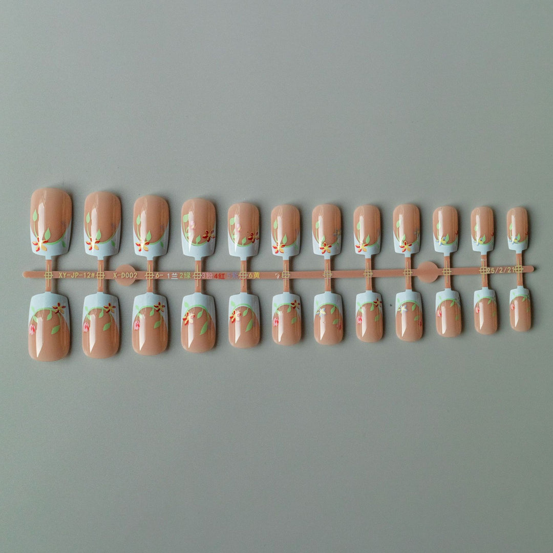 Flower-Inspired Acrylic Nail Art Set