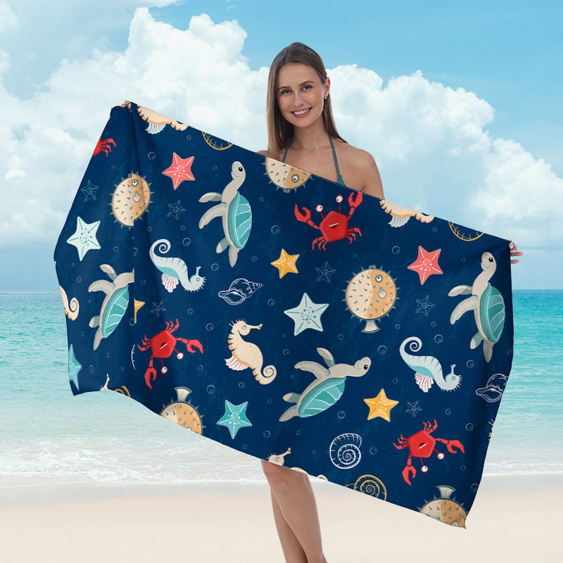 Beach towel with maritime star pattern Kalsten