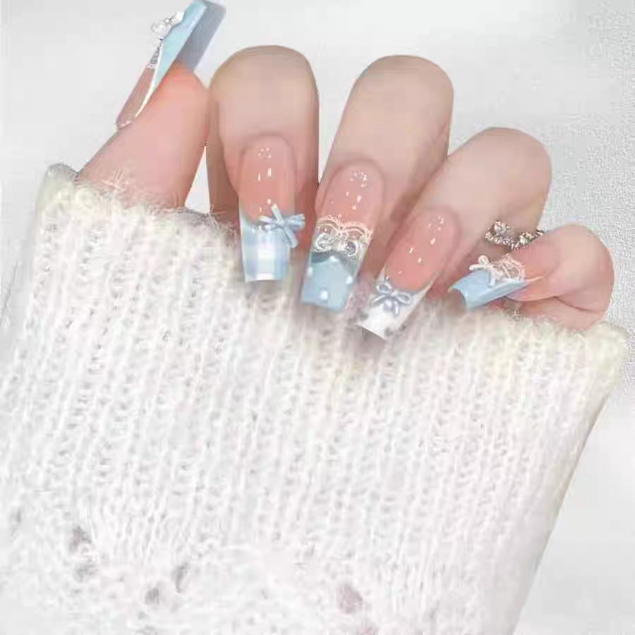 Decorative Floral Stiletto Press-On Nails Kalsten