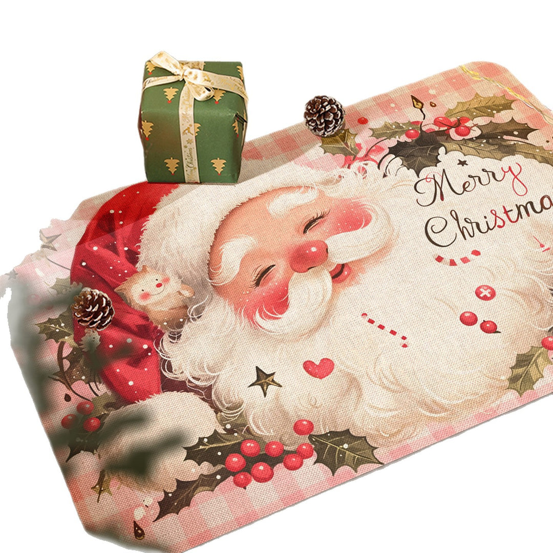 Festive Santa-Themed Decorative Mat Kalsten