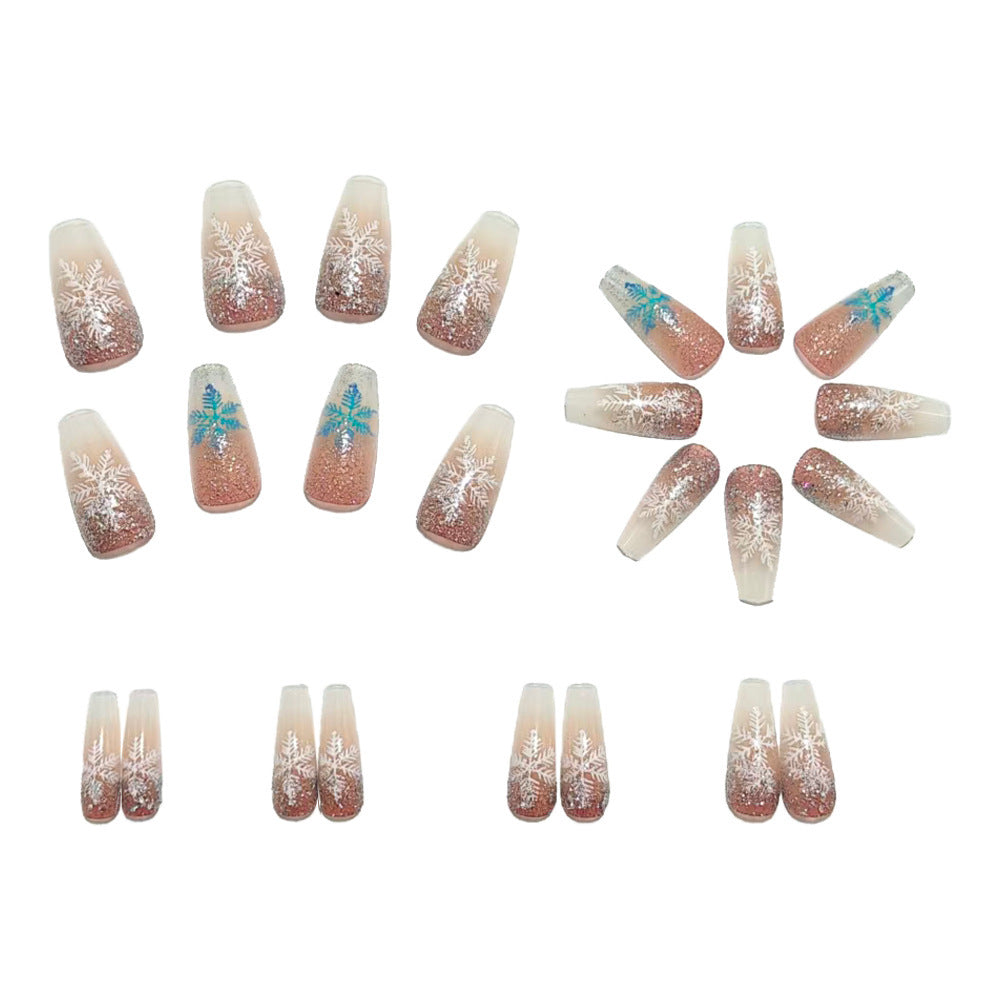 Artificial nails with winter snowflake design Kalsten