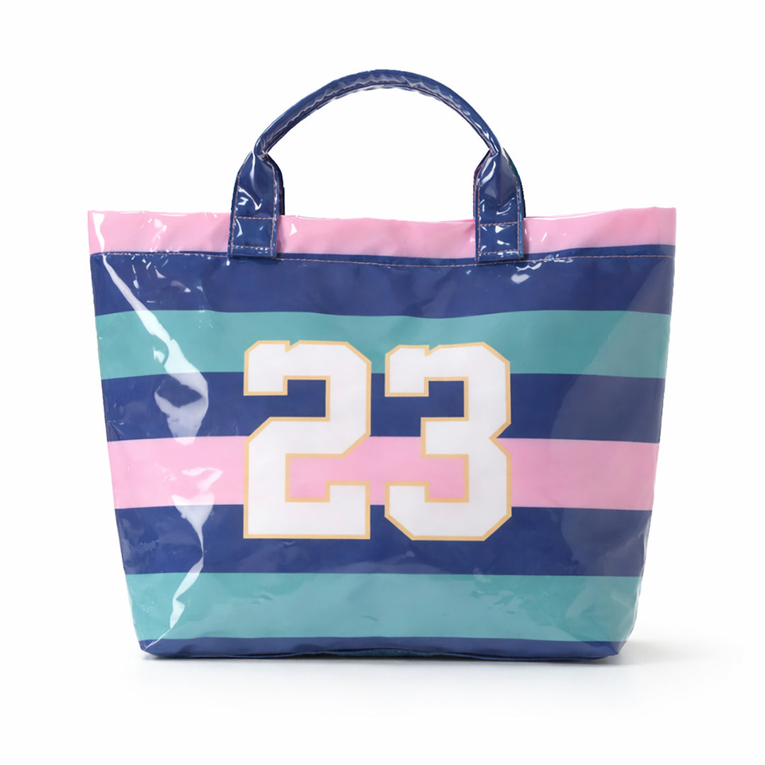 Beach bag with colorful check pattern and water-repellent coating Kalsten