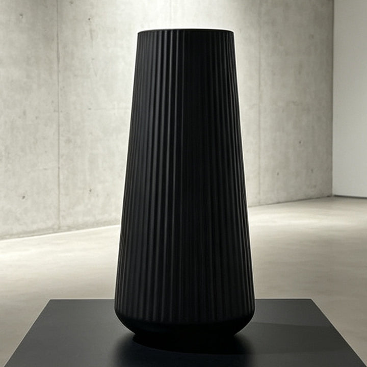 Modern Vertical Ribbed Ceramic Vase Kalsten