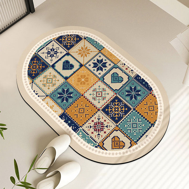 Artistic Floral Accent Mat