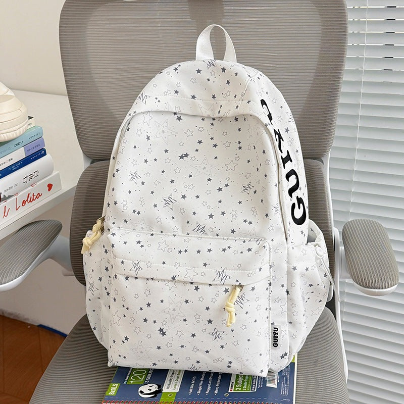 Stylish Star-Patterned School Backpack Kalsten