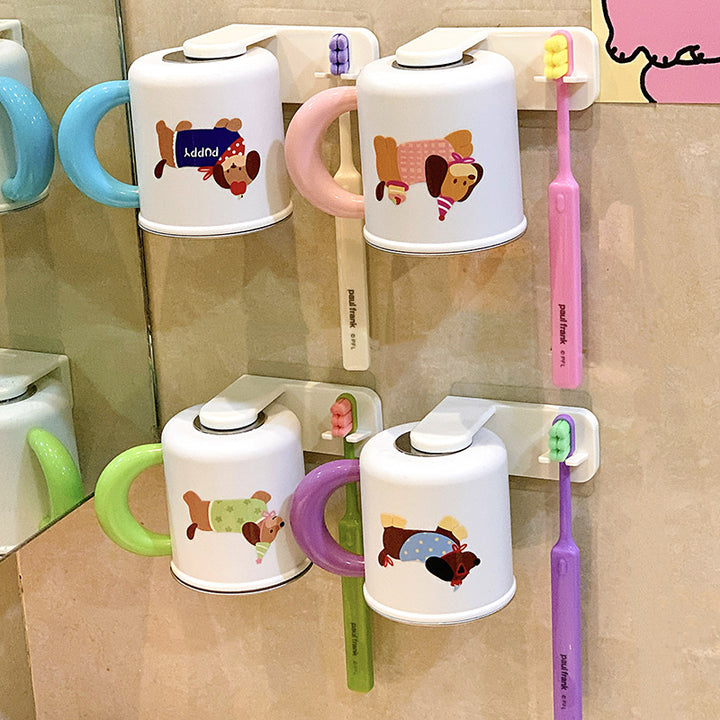 Wall-mounted toothbrush holder with cute dog design Kalsten