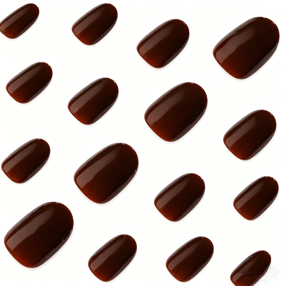 Glossy Almond-Shaped Press-On Nail Set