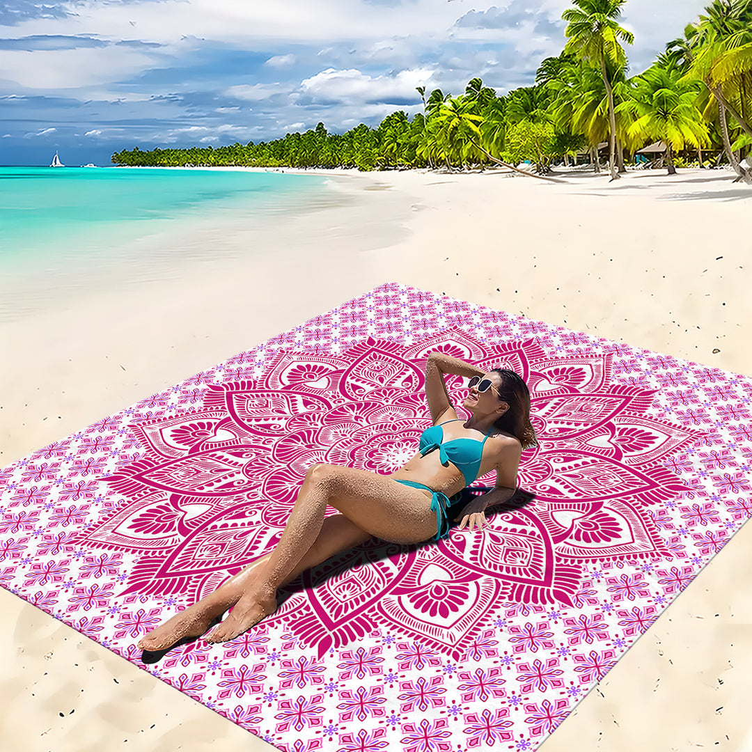 Mandala Design Beach Mat Kalsten
