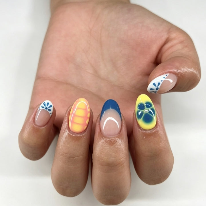 Artistic Floral Nail Tips