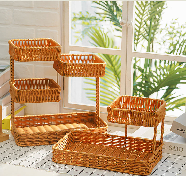 Multi-Tiered Wicker Organization Tray Kalsten
