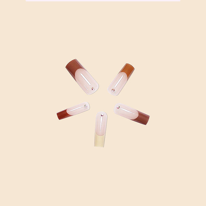 Elegant Ombre Coffin Press-On Nails