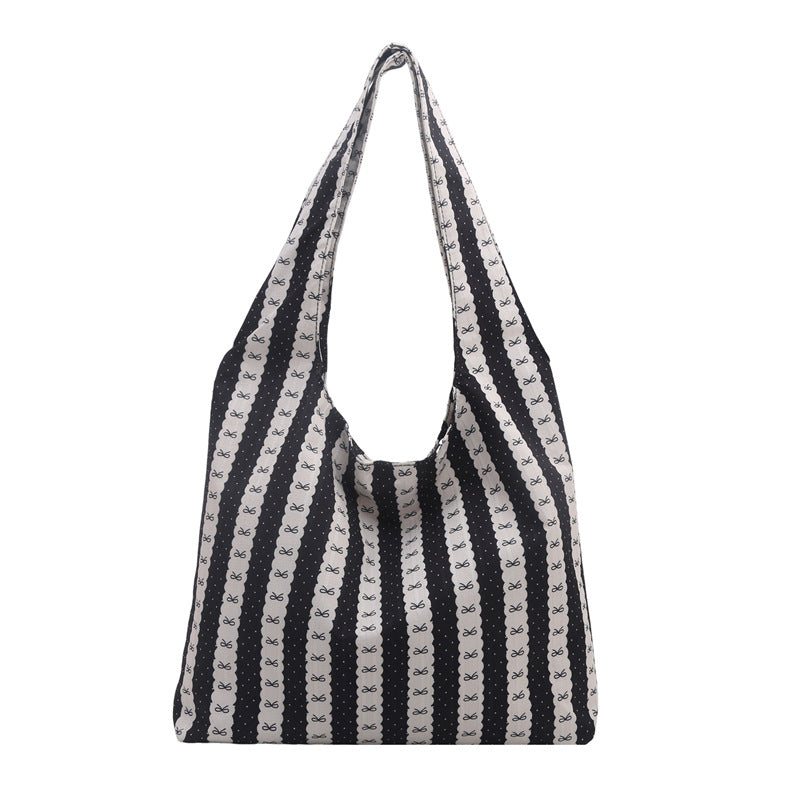 Striped Cotton Tote Bag