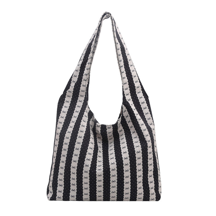 Striped Cotton Tote Bag
