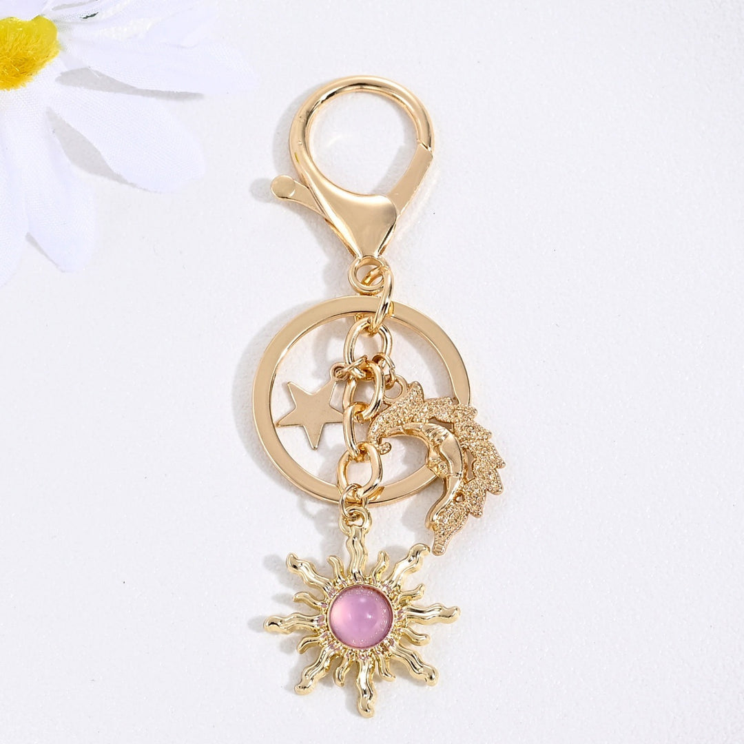 Keychain with Sparkling Sun Motif Kalsten