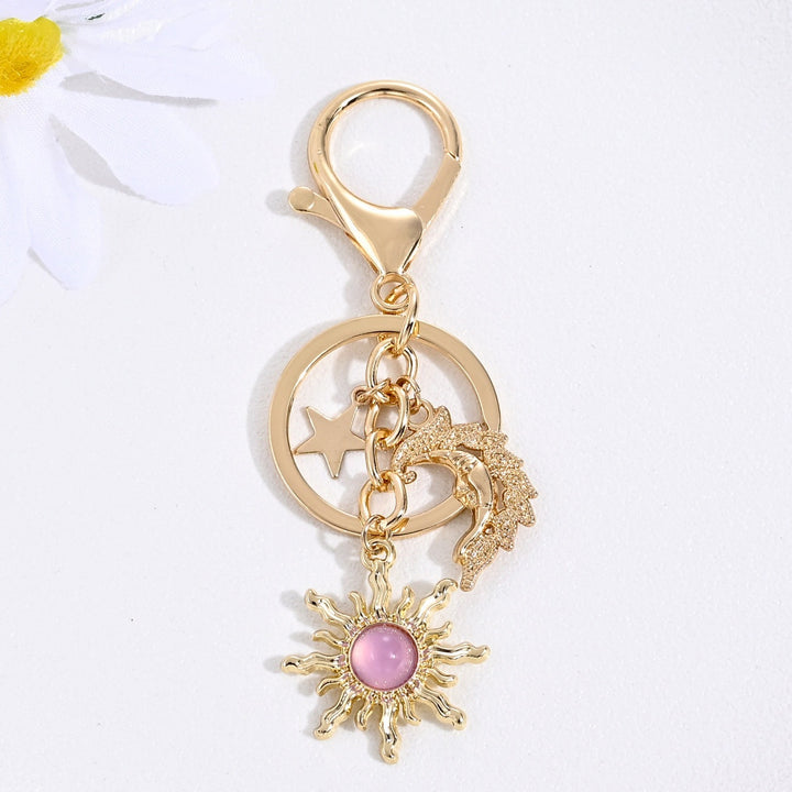 Keychain with Sparkling Sun Motif Kalsten