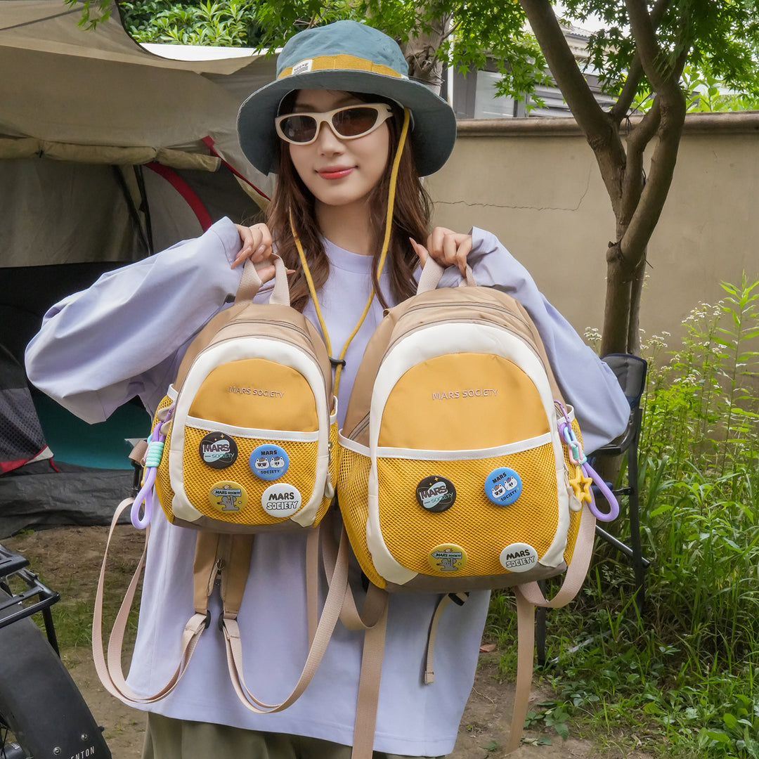 Trendy Lightweight Backpack with Fun Patches Kalsten