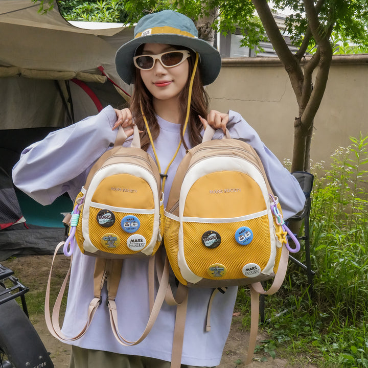 Trendy Lightweight Backpack with Fun Patches Kalsten