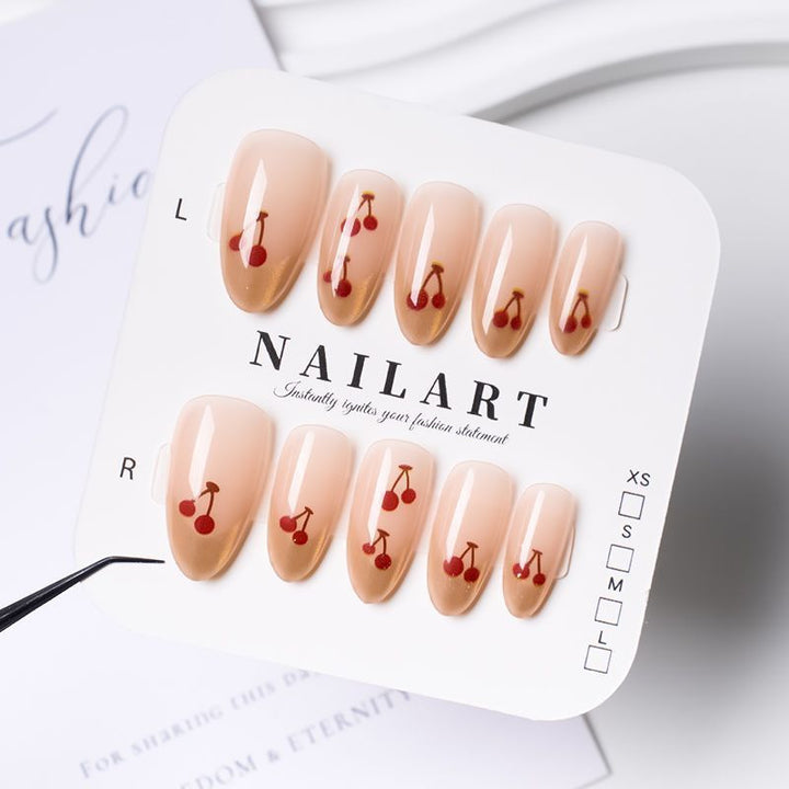 Decorative Press-On Nail Set with Whimsical Bow Designs Kalsten