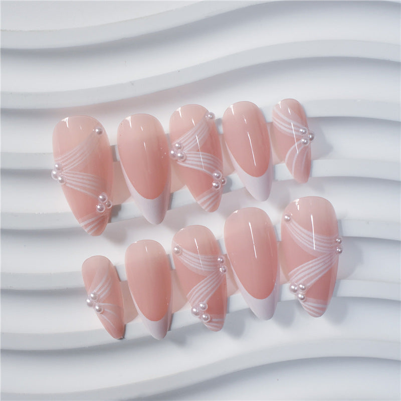 Elegant French Tip Press-On Nails Kalsten