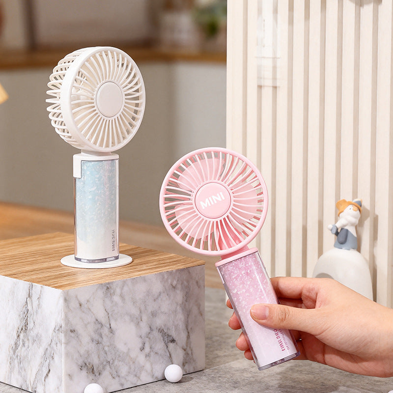 Women's Portable Hand Fan with Flexible Tilt and USB Charging Kalsten