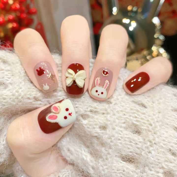 Fun Character-Themed Press-On Nail Art Kalsten