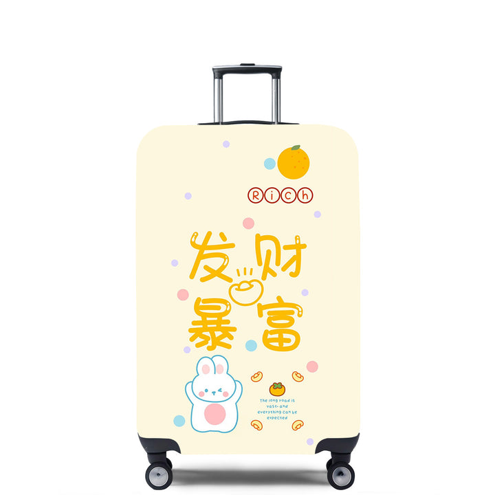 Unisex hard-shell travel suitcase with imaginative, cultural motif Kalsten