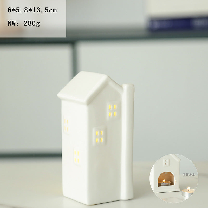 Ceramic House-Shaped Candle Holder Kalsten