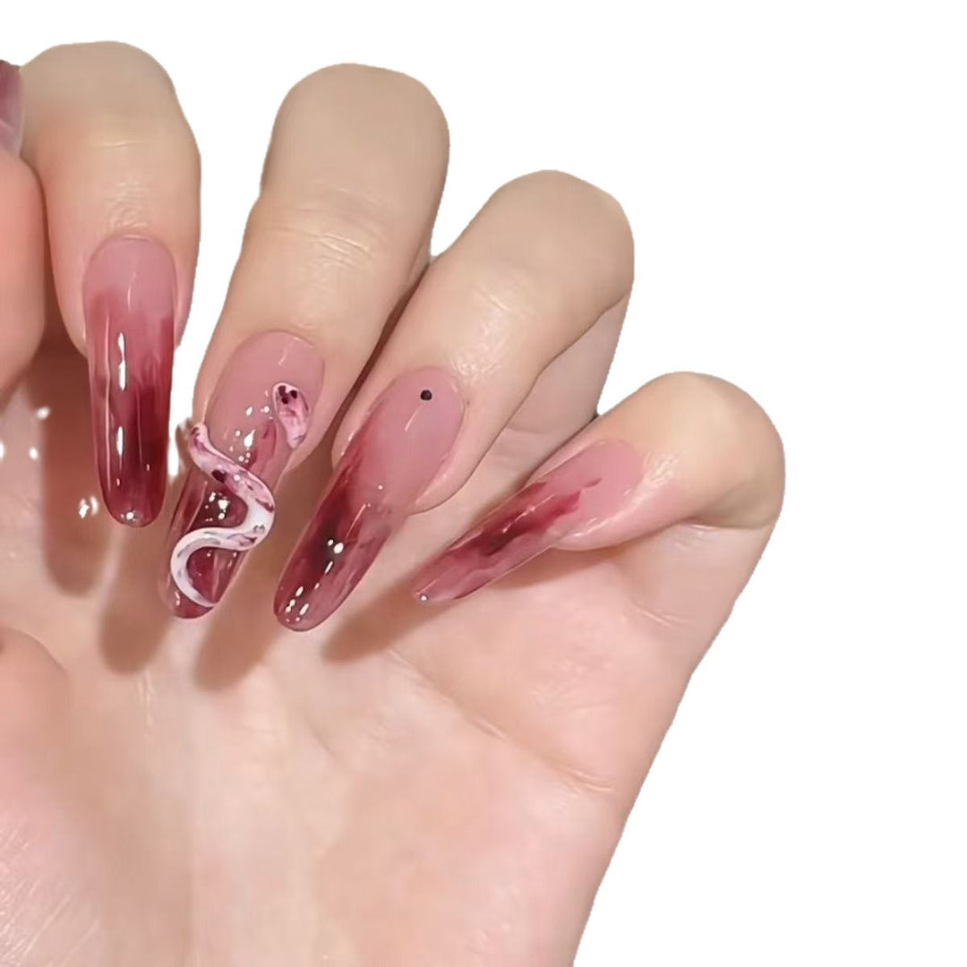 Artistic Long Stiletto Nail Extensions