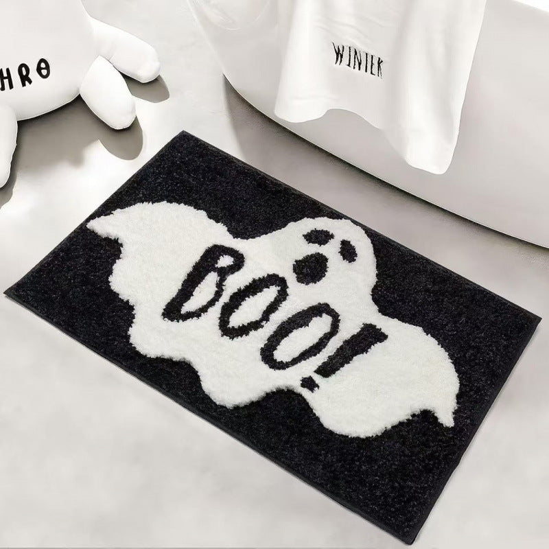 Playful Ghost-Themed Bath Mat