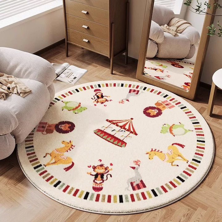 Fun Cartoon Character Round Area Rug