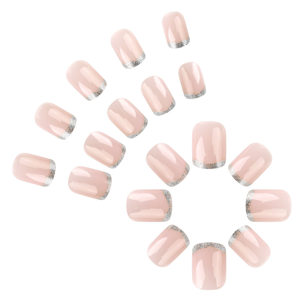 Elegant Glitter Tip Press-On Nails Kalsten