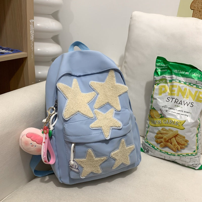 Star-Embellished Casual Backpack
