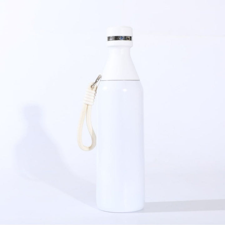 Ladies insulated stainless steel drinking bottle with practical carrying handle Kalsten